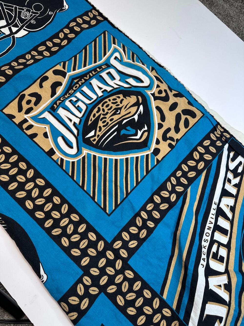 Vintage Jacksonville Jags Jaguars 90s 1990s Fabric 78"x37"